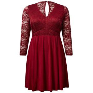 TORRID "At The Knee" Studio Knit Lace Sleeve Fit N Flare Size 3/3X/2…